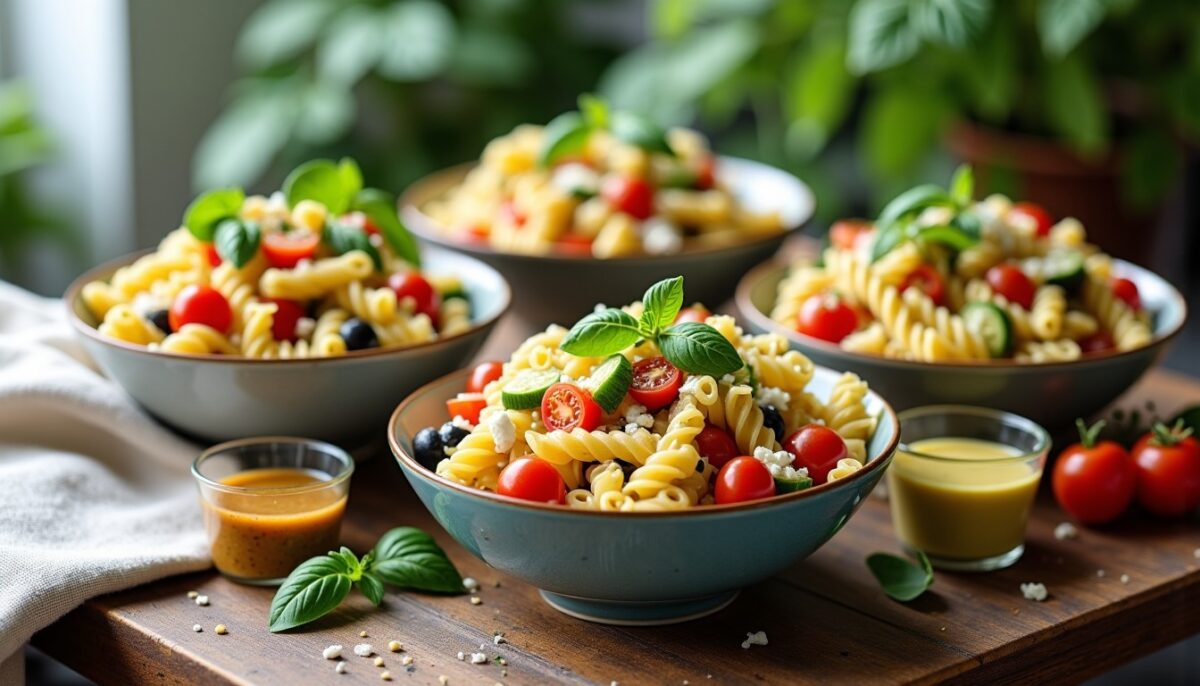 Les vinaigrettes incontournables pour sublimer vos salades de pâtes : recettes faciles et gourmandes